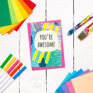 You're Awesome Card | Friendship Card | Thank You Card | Wellbeing Card | Thinking of You Card | FSC Cards