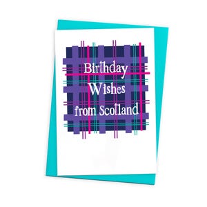 Fun Birthday Card From Scotland | Scottish Birthday Card With Tartan | Designed in Scotland | FSC Birthday Cards