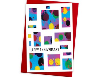 Unique Anniversary Card with Coloured Envelope | A6 Greeting Card | Spouse, Partner, Couple | Blank Inside