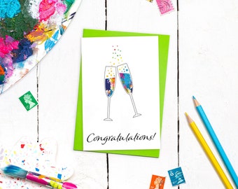 Congratulations card | Congratulations Card New Job | Wedding card | Engagement card | New Home Card | New Job Card