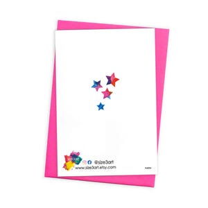 Beautiful Nan Birthday Card with Premium 120gsm Coloured Envelope | A6 Greeting Card | Abstract Art Design | Blank Inside image 2
