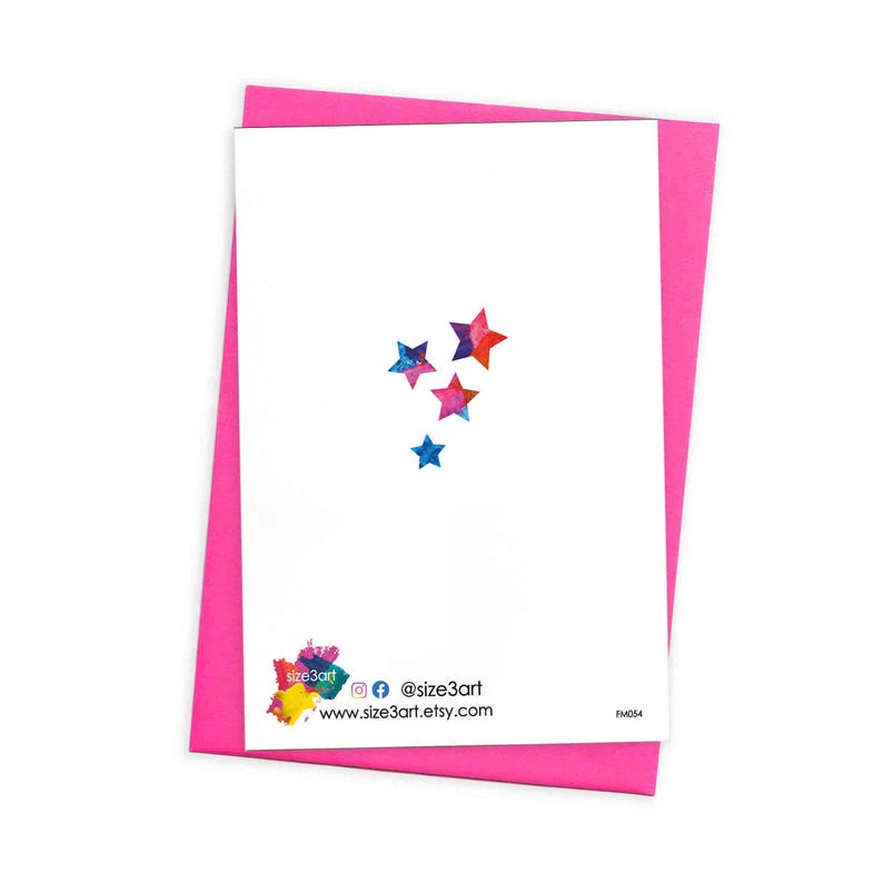 Beautiful Nan Birthday Card with Premium 120gsm Coloured Envelope | A6 Greeting Card | Abstract Art Design | Blank Inside image 2