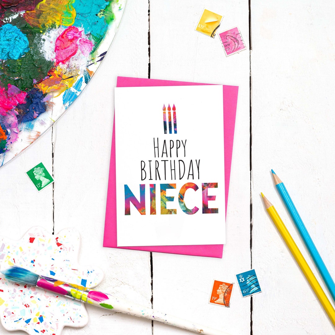 Niece Birthday Card Modern Niece Birthday Card Birthday Card for Niece ...