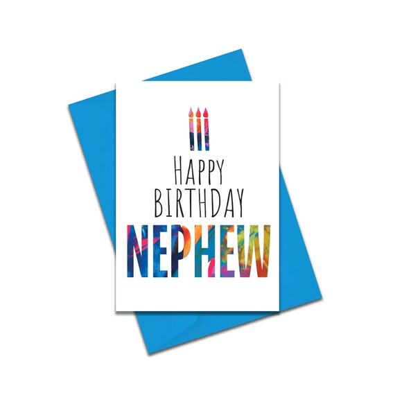 Nephew Birthday Card Modern Nephew Birthday Card Birthday - Etsy
