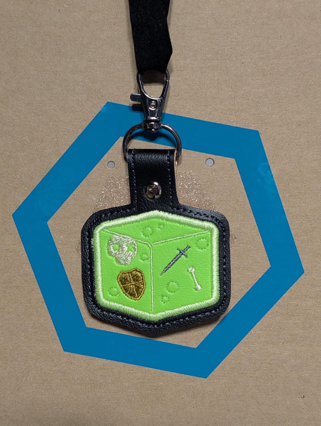 Gelatinous Cube Keychain - Etsy