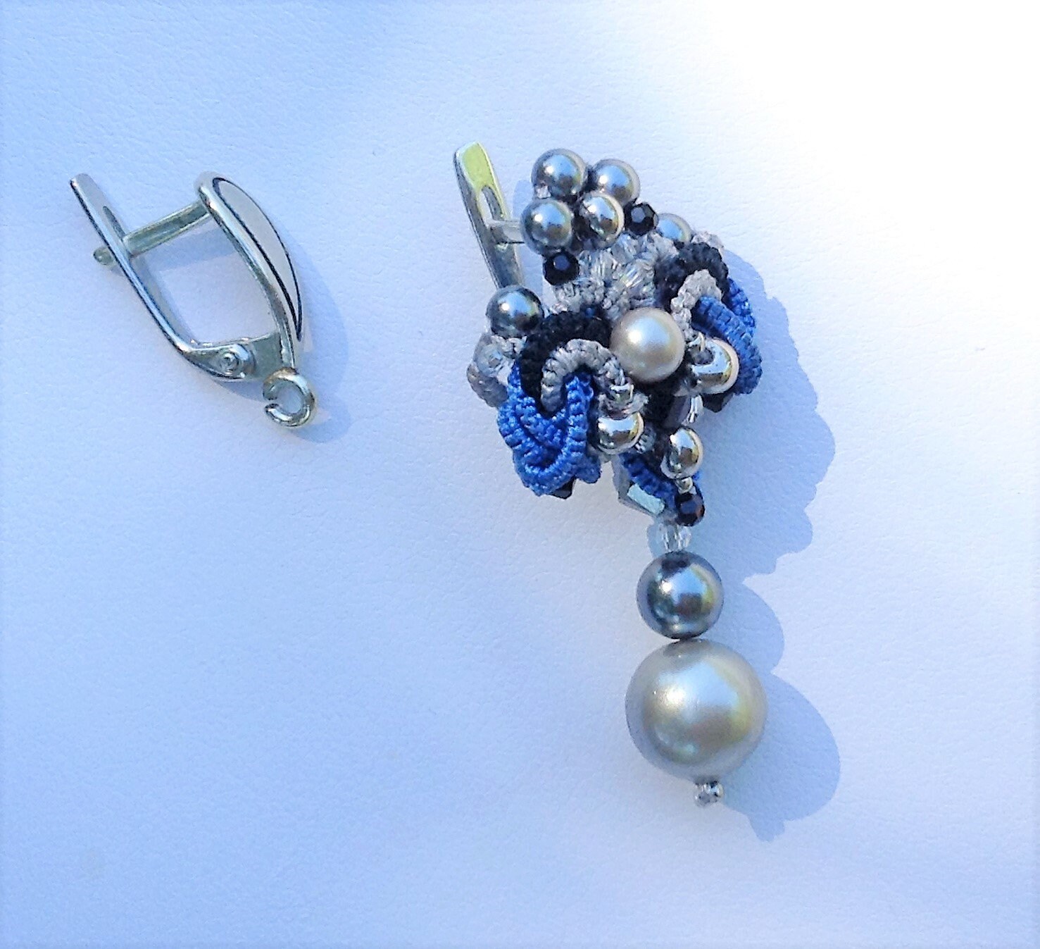 Pattern Miniature Earrings. Creating Step by Step. Tatting Tutorial ...