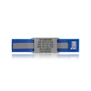 Runner ID Shoe Tag Medical Alert Emergency Kids Custom ID Personalized Charm