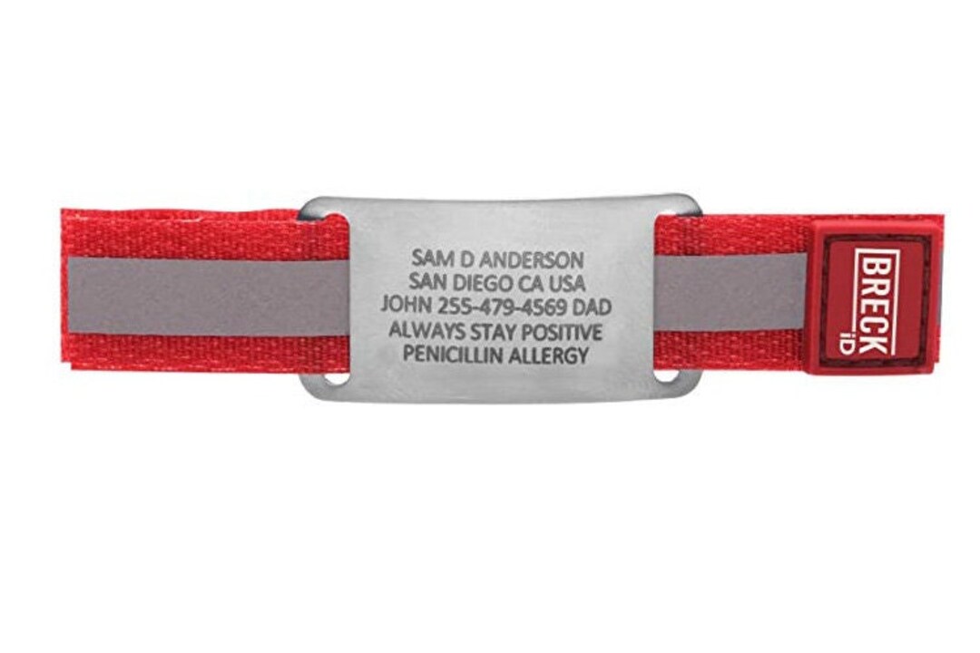 Runner ID Shoe Tag Medical Alert Emergency Kids Custom ID Etsy