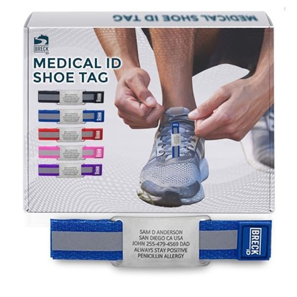 Runner ID Shoe Tag Medical Alert Emergency Kids Custom ID Personalized Charm