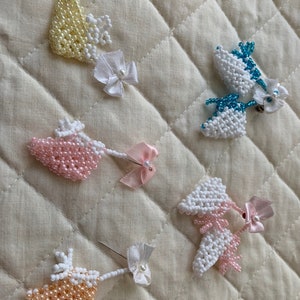 Beaded Baby Booties, Original from Denmark