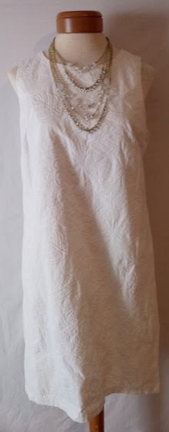 Adrianna Papell White Floral Dress