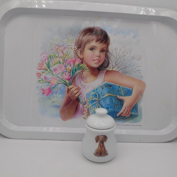 Jolie dînette en porcelaine,dînette vintage,service en porcelaine,blanche à fleurs,cadeau enfants,cadeau vintage,objet vintage,jouet enfants