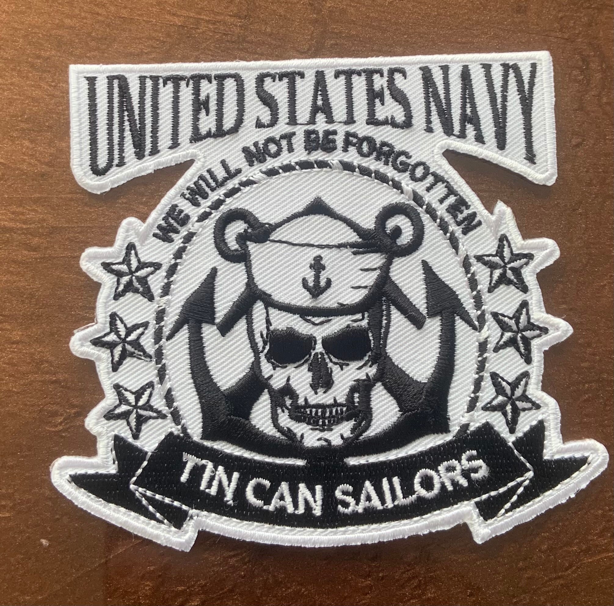 United States Navy Tin Can Sailor Sew On Patch Military Etsy 日本