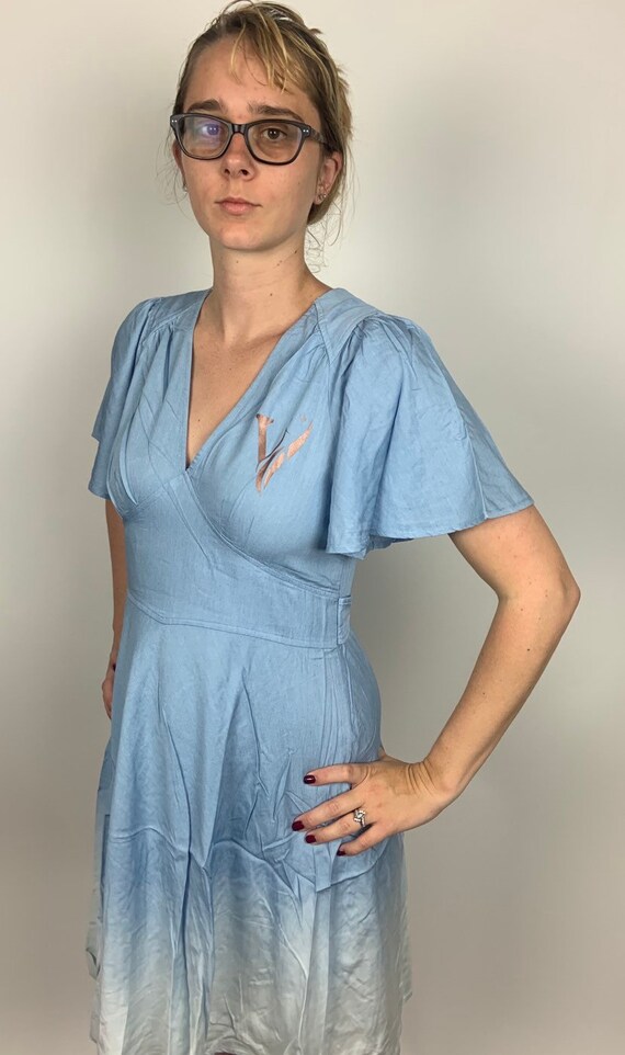 summer light blue dress