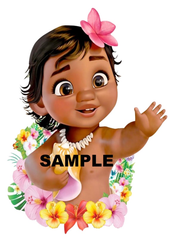 Download Baby Moana Iron On Transfer Template Transparent To Use On Etsy