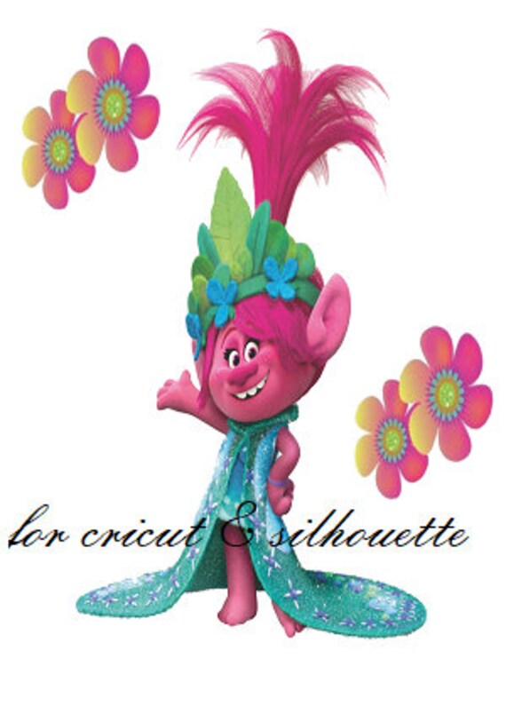 Download Party Favors Trolls Princess Poppy Iron On Transfer Template Paper Party Supplies