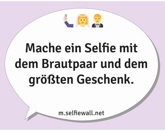 100 Selfie Fotoaufgaben "Gäste lernen sich kennen", Hochzeitsspiel, Hochzeitsgeschenk, PDF-Vorlage zum Ausdrucken, Aktionsaufgaben, Aktion