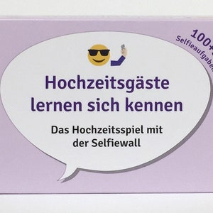 100 Selfie Fotoaufgaben "Gäste lernen sich kennen", Hochzeitsspiel, Partyspiel, Fotospiel, Hochzeitsgeschenk zum Mitmachen, Aktionskarten