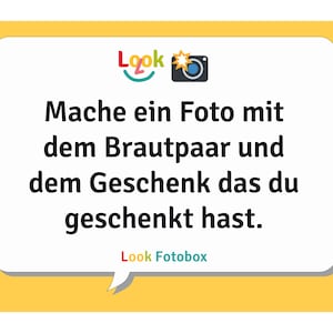 50 Fotobox-Aufgaben für die Hochzeit, PDF-Vorlage zum Ausdrucken, Fotoaufgaben zur Hochzeitsfeier, Aktionsaufgaben, Look-Fotobox