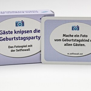 100 Aktionskarten zum Geburtstag, Fotospiel Gäste knipsen die Geburtstagsparty, Fotoaufgaben, Partyspiel, Geburtstagsgeschenk Bild 5