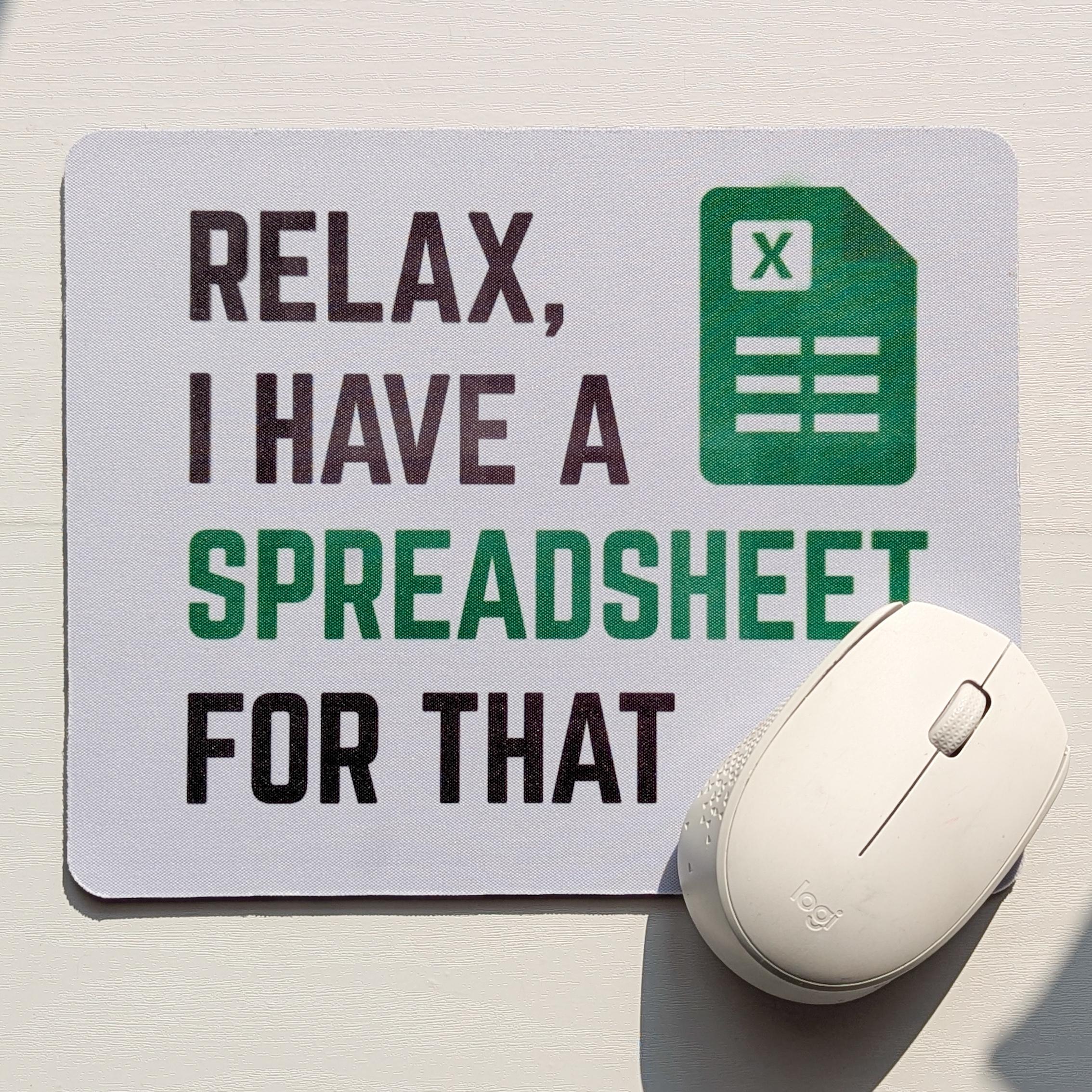 Funny Spreadsheet Mouse Pad - I'm Silently Creating A Spreadsheet Desk Mat For Accountants