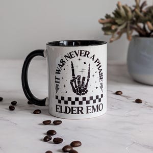 Elder Emo Mug: Funny Pop Punk Coffee Cup, Nostalgic Gift image 2