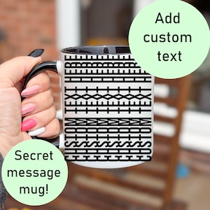 Personalised Hidden Message Mug: Custom Text Ceramic Coffee Cup