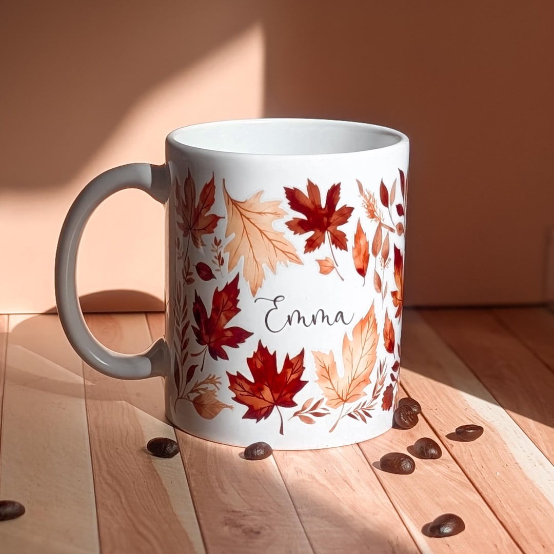 Personalised Autumn Mug: Cosy Fall Decor, Pumpkin Spice Latte Mug With ...