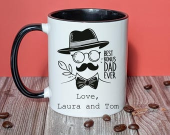 Personalised Bonus Dad Mug - Best Bonus Dad Ever Gift Step dad