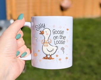 Silly Goose Ceramic Mug – Cute Animal Lover Gift