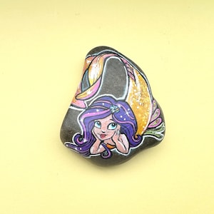 Hand Painted Mermaid Pebble Art – Unique Stone Painting – Ocean Inspired Gift