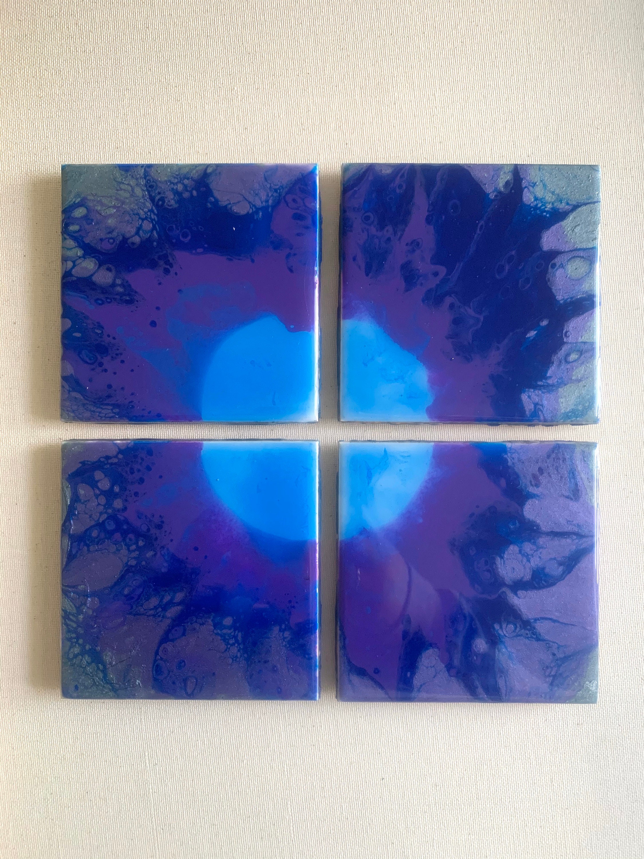 Custom Acrylic Dutch Pour Coasters Set of 4 Etsy