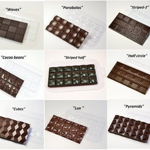 Chocolate bar mold for handmade chocolate, crafts molds plastic mold chocolate mold
