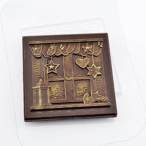 CHRISTMAS WINDOW mold/mould for handmade chocolate