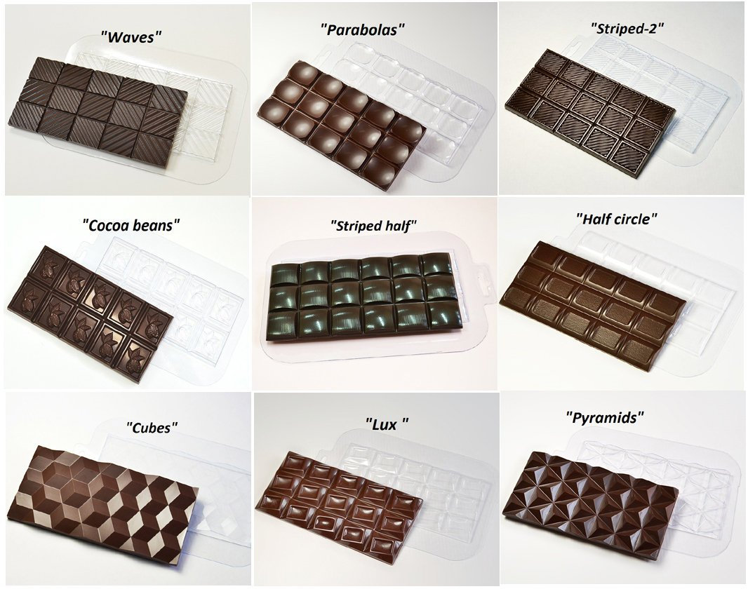 Medium Chocolate Bars, One-part Chocolate Mold