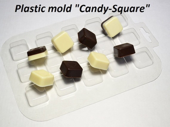 Candy-square Plastic Candy Mold, Chocolate Candy Molds, Candy Moulds,  Plastic Candy Molds, Chocolate Mould Chocolate Candy Molds 