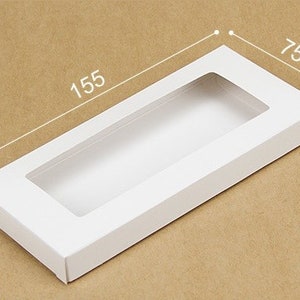 Caixas para embalagem de barras de chocolate branco / caixas para embalagem de barras de chocolate, kit de 100 peças 155 x 75 x 15 mm