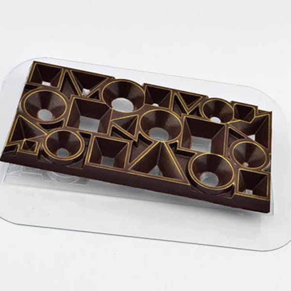 DURCH GEOMETRIE Kunststoff-Schokoladenriegelform für handgemachte Schokolade, Schokoladen-Süßigkeitsformen, Kunststoff-Süßigkeitsformen Crafts Schokoladen-Kunststoffform