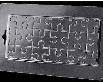 Jigsaw puzzles PLASTIC MOLD chocolate bar mold for handmade chocolate,Plastic candy molds, craft chocolate mold,plastic mold