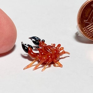 Authentic Murano glass Crab miniature. I make glass figurines in Venice since 1974