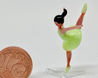 Figurina di ballerina, autentico vetro di Murano raffigurante una ballerina realizzata a Venezia