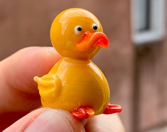 Murano Glas Ente Made in Venedig. Sehen Sie meine kleinen Tiere, winzige Figuren niedliche Miniaturen Skulpturen und Statuetten. Souvenir aus Venedig Venezia