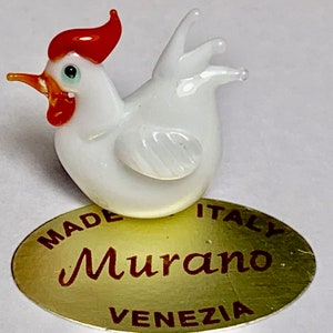 Murano glass chicken miniature made in Venice image 7