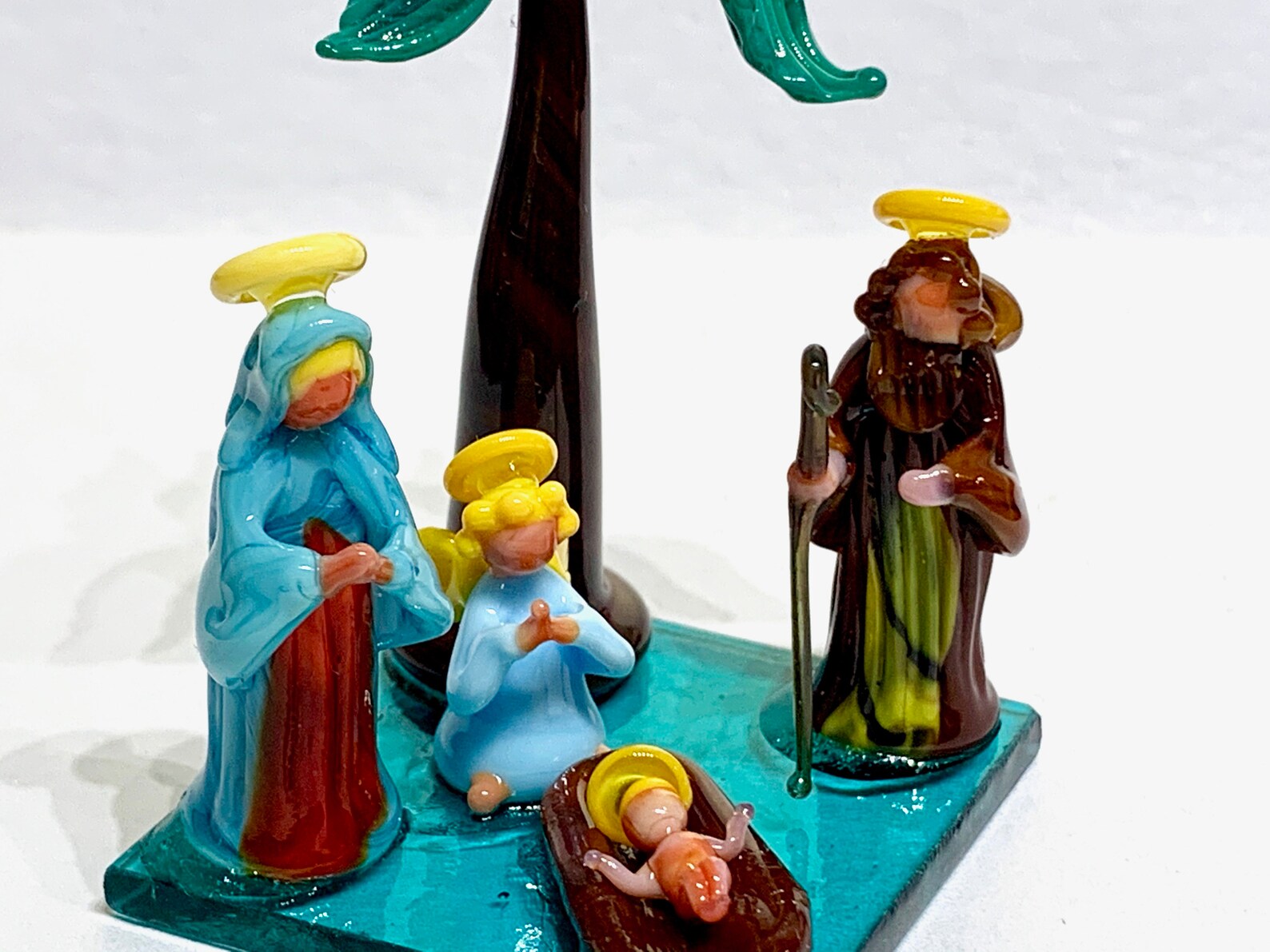 Christmas Miniature Nativity Small Murano Glass Nativity Set Etsy