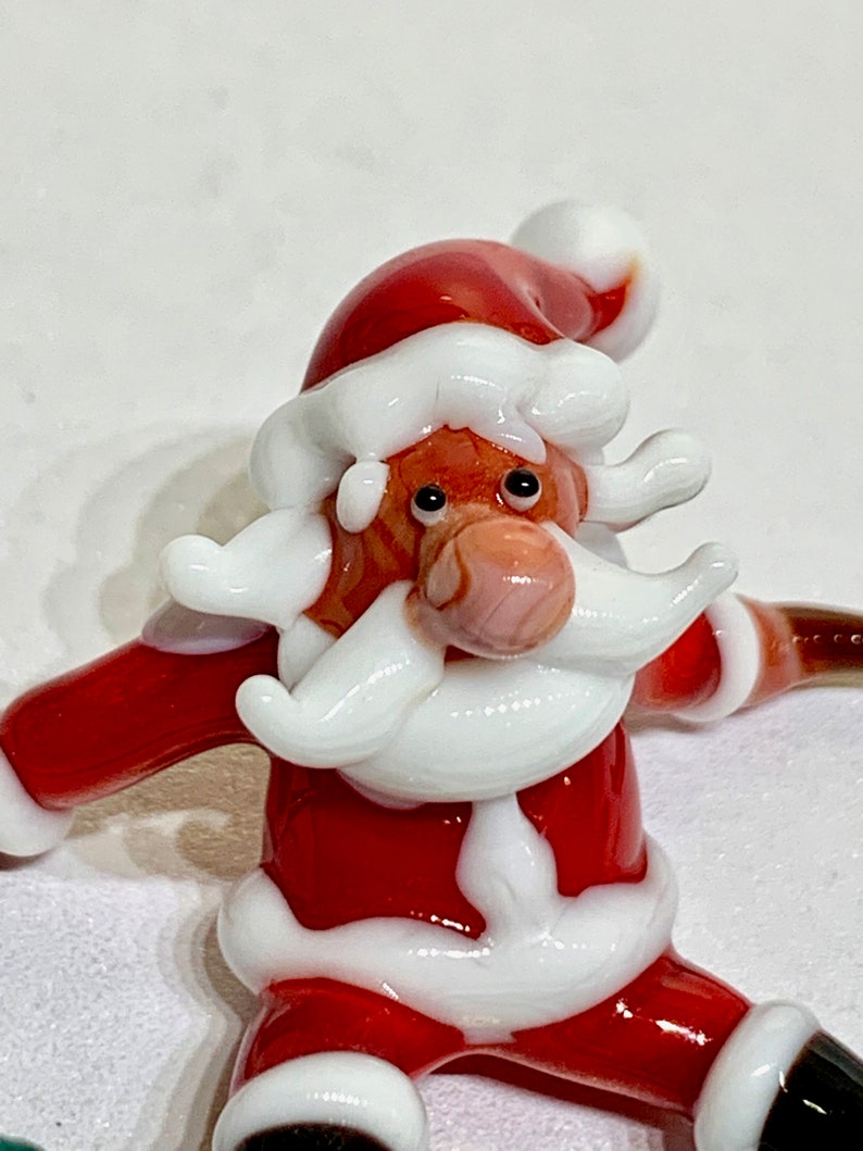 Santa Claus Figurine Father Christmas Fell While Skiing Etsy
