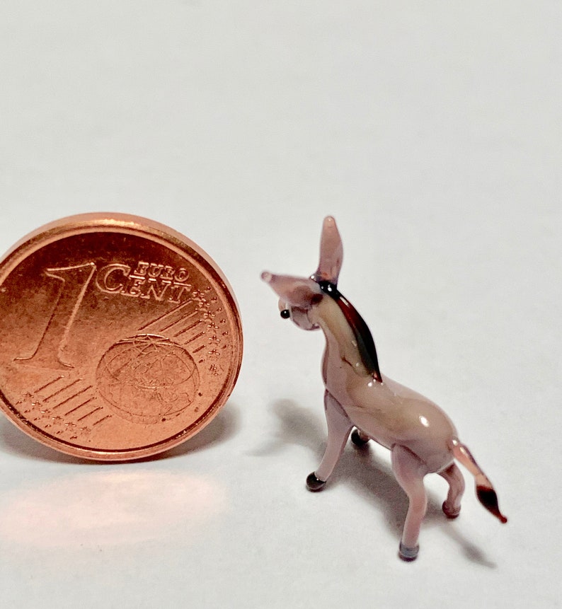 Genuine Murano glass donkey collectible miniature. See figurines and glass sculptures made by me in Venice image 3