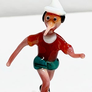 Pinocchio, figurine en verre de Murano à Venise par Umberto Ragazzi, voir mes miniatures et statuettes image 1