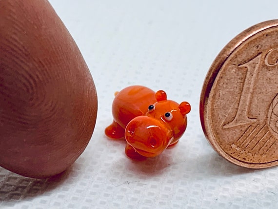 Ippopotamo in vetro di Murano ippopotamo vetro lume animali da collezione lume statuine miniatura canottaggio