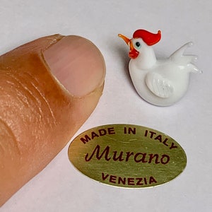 Murano glass chicken miniature made in Venice image 5