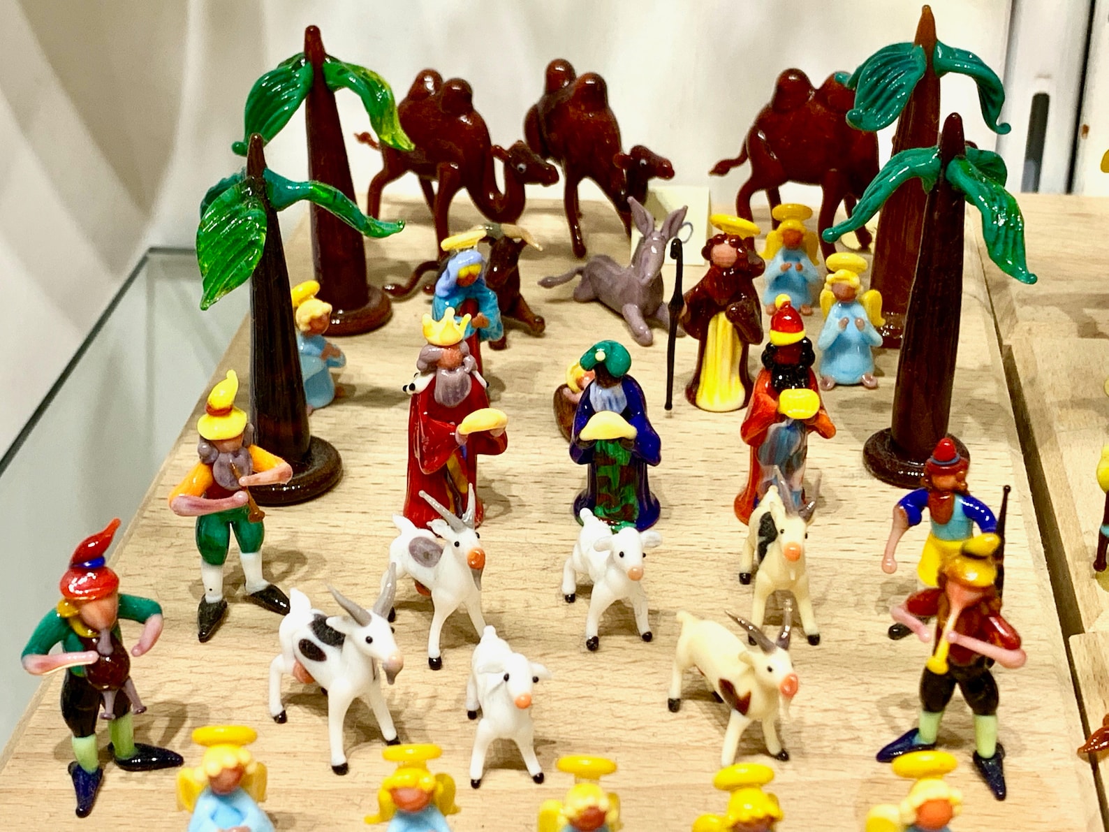 Nativity Set Murano Glass Italian Complete Scene Crib Made Etsy